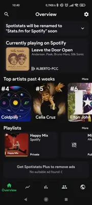 Spotistats for Spotify android App screenshot 4